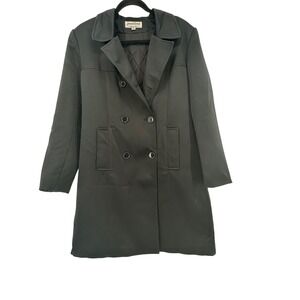 Vintage Jonathan Michael Womens Black Double Breasted Blazer Style Coat Jacket 6